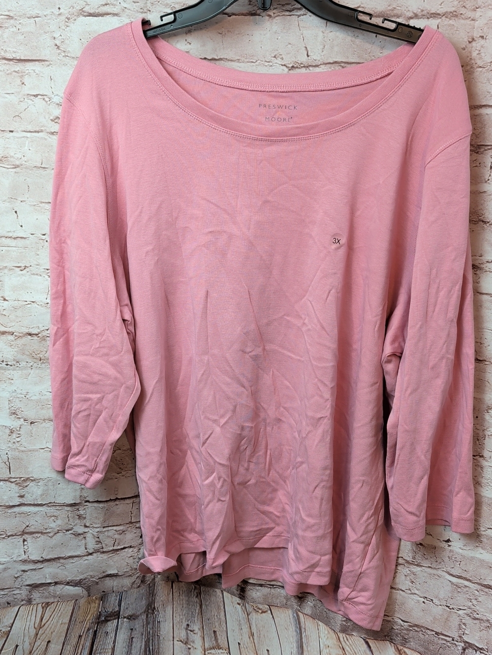 Preswick & Moore Women's Pink Top Shirt 3x New Nwt